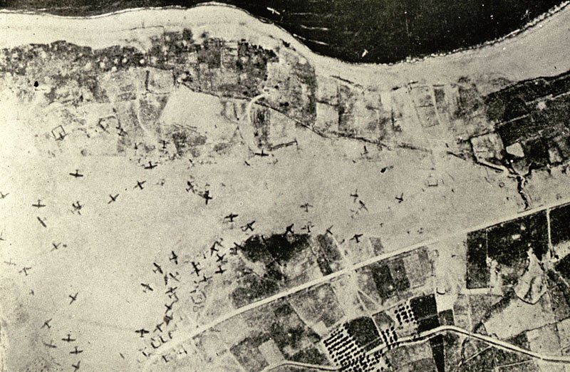 Ju-52s on Maleme airfield during the invasion of Crete