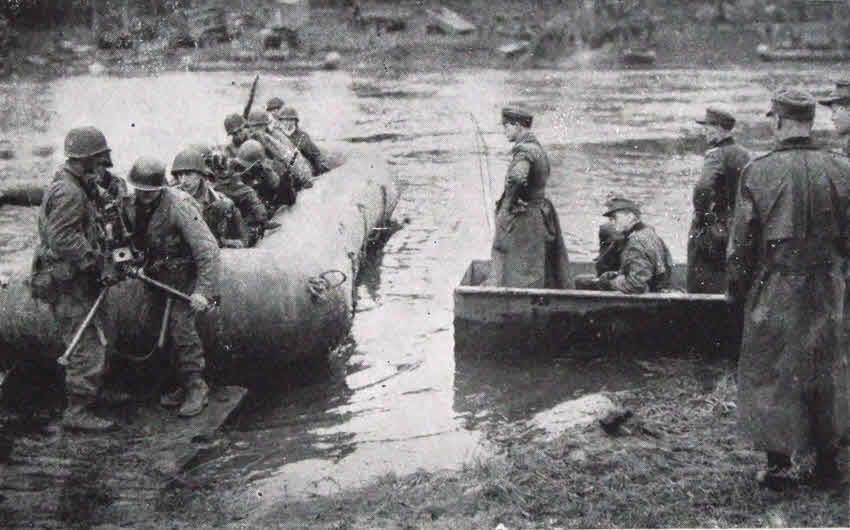 US Troops crossing the Weser 