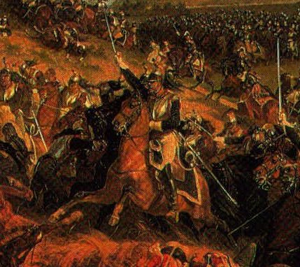 Detail of painting showing a Cuirassier