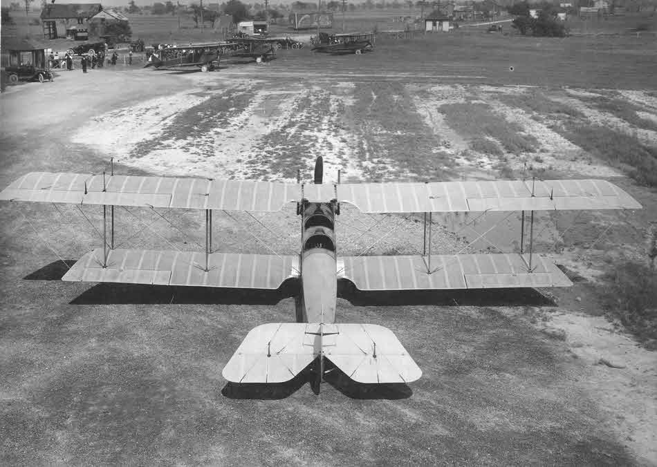 Prototype Curtiss JN-4D from the rear 