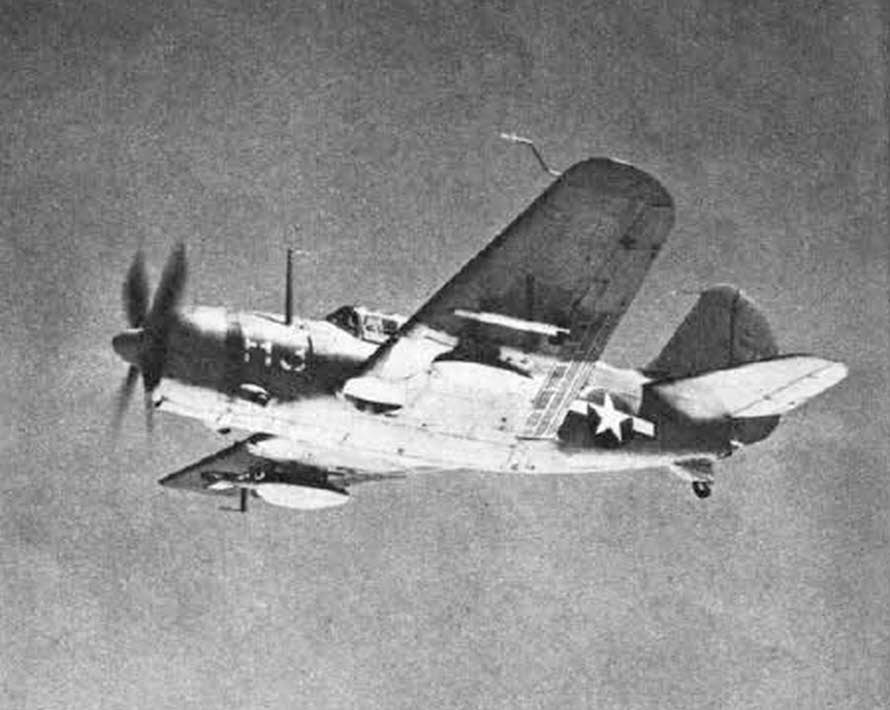 Curtiss SB2C-4 Helldiver from Below 