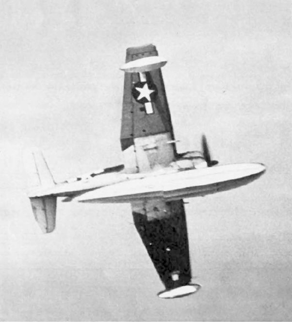 Curtiss SC-1 Seahawk banking to the left 