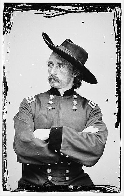 Photograph of George Custer in the uniform of a Major-General 