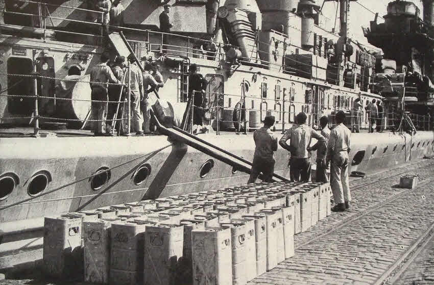 Unloading Ammo from the Nurnberg at Copenhagen, 1945 