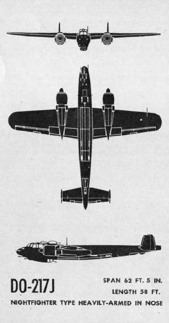Plans of Dornier Do 217J 