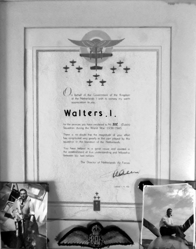 Dutch Certificate of Thanks for members of No.322 Squadron, RAF 
