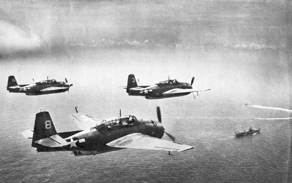 Formation of Eastern TBMs over USS Hancock