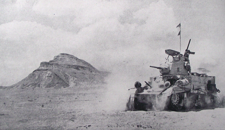 M3 Stuart light tank passes El Himeimat, 1942 