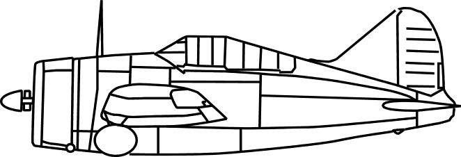Brewster F2A Buffalo Side Plan