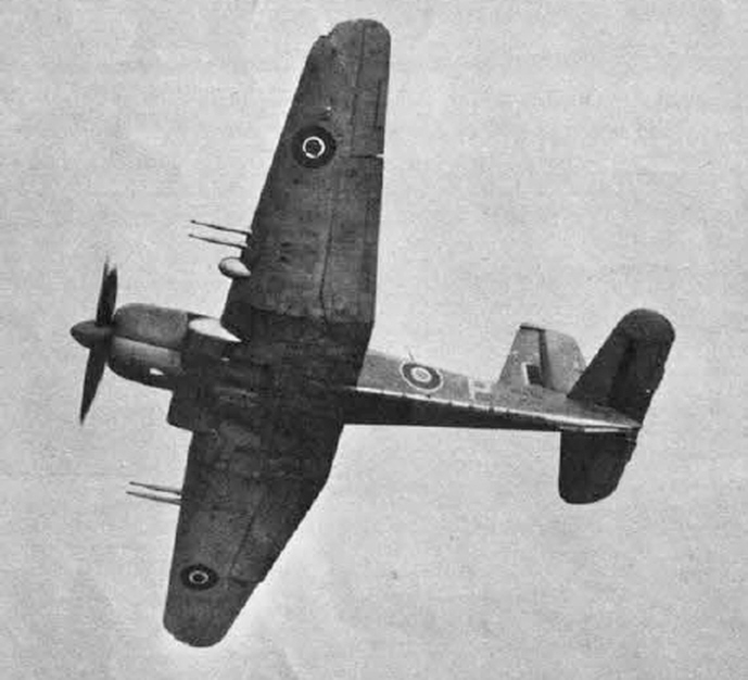 Blackburn Firebrand TF.III from below 