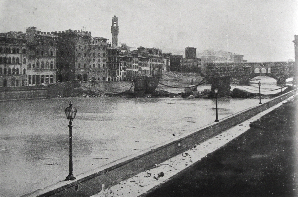 Damaged Bridges over the Arno, Florenc 