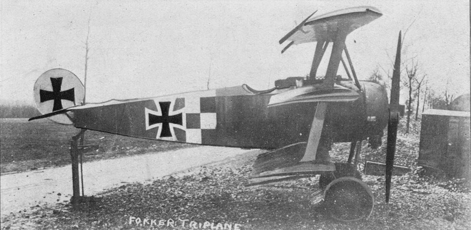 Fokker Dr.I from the right 