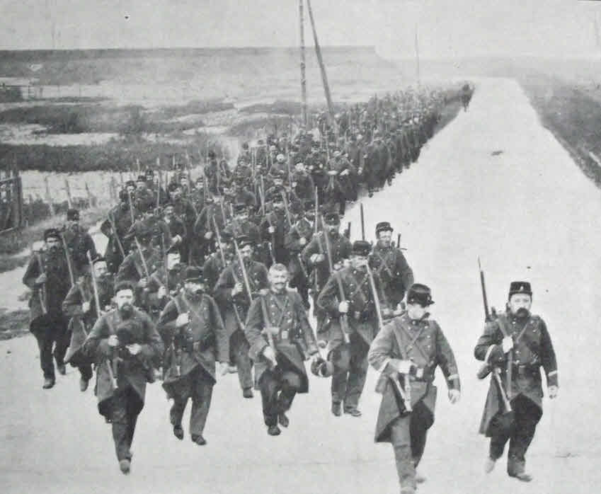 French Infantry column on the Allied Right, 1914 