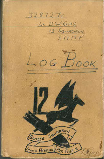 Log book for Lt D.W. Gay - Cover 