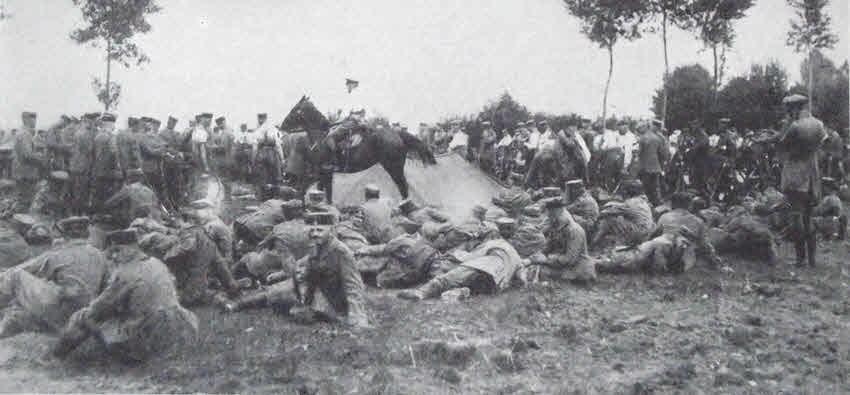 German troops rest after capturing Vise, 3 August 1914 
