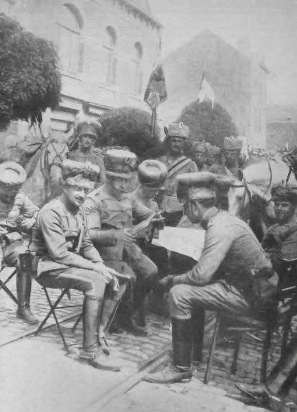 German Hussar Officers, Brussels, 1914 