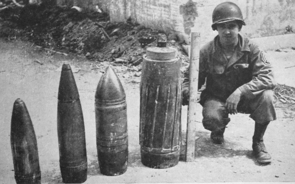 Four Dud German Shells, Anzio, 1944 