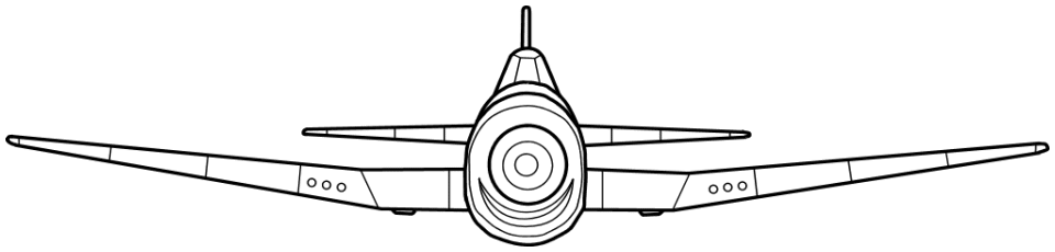 Grumman F6F-3 Hellcat Front Plan