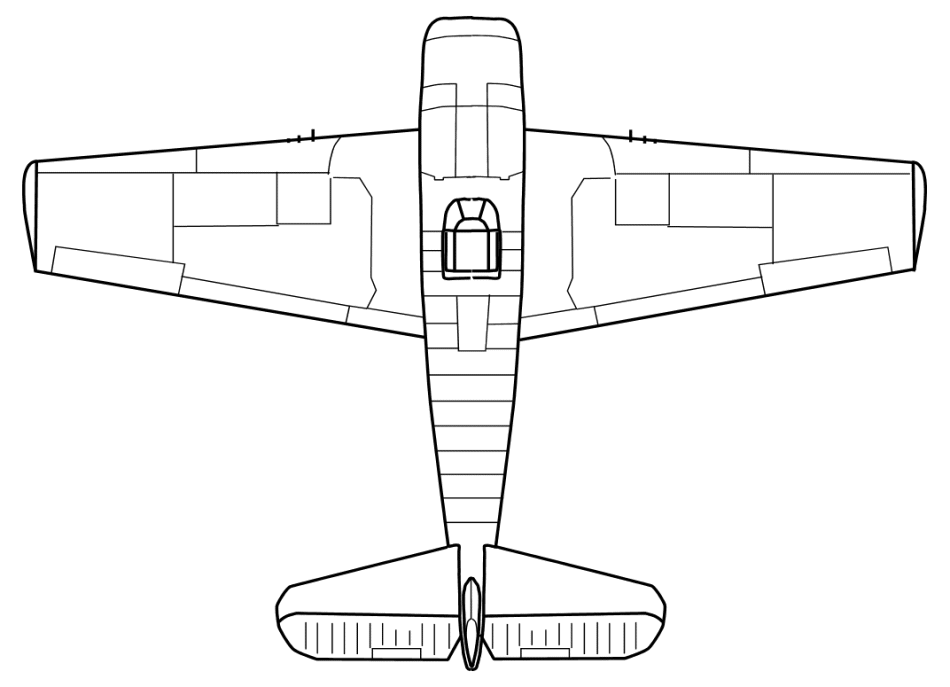 Grumman F6F-3 Top Plan
