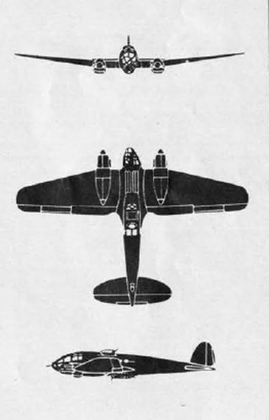 Plans of Heinkel He 111P or He 111H 