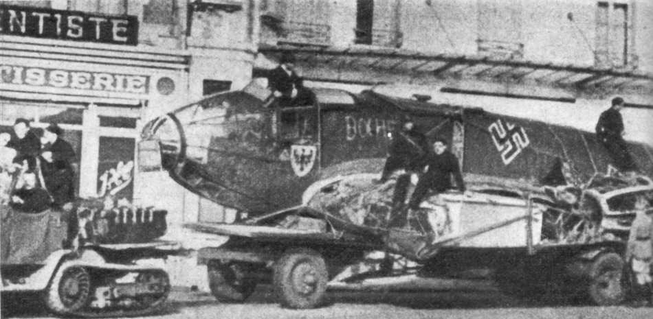 Heinkel He 111 in French village