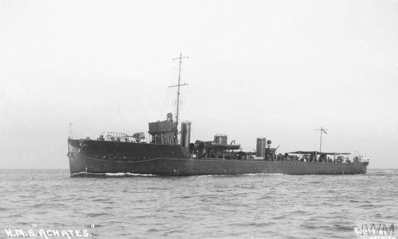 HMS Achates from the left 