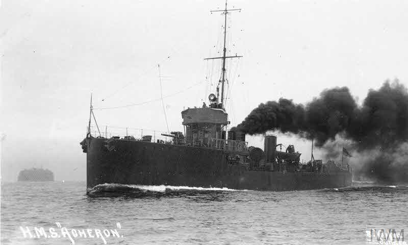 HMS Acheron in the Solent 