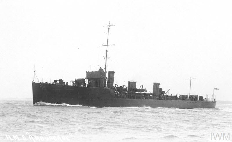 HMS Ambuscade from the left 