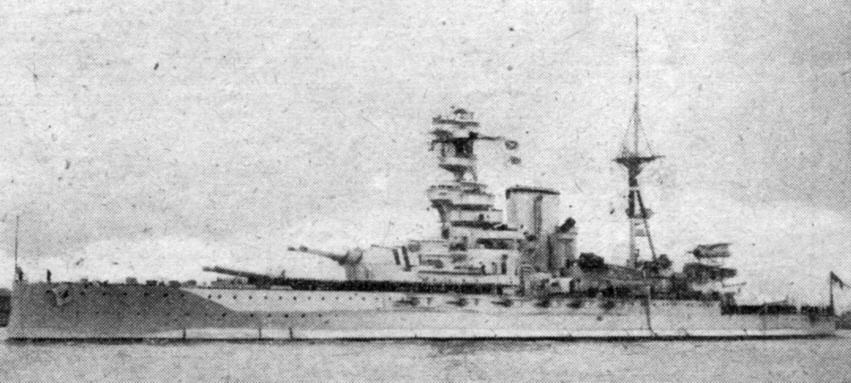HMS Barham after her refit 