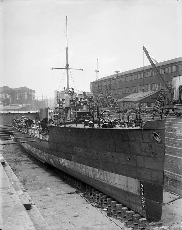 HMS Boyne in drydock 