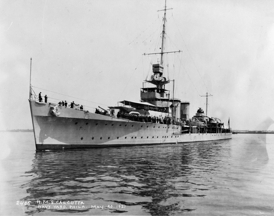 HMS Calcutta at Philadelphia, 1921 