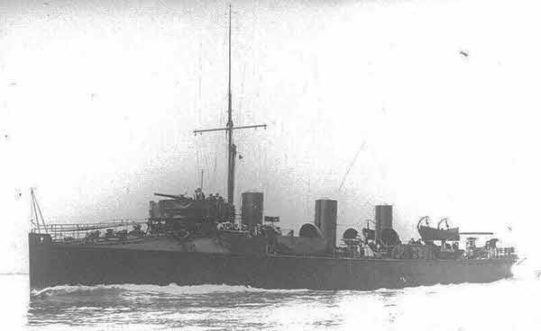 HMS Cheerful from the left 