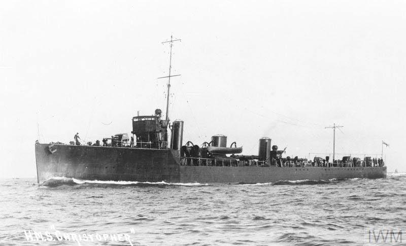 HMS Christopher from the left 