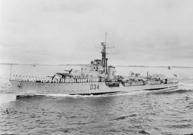 HMS Cockade at Singapore, 1956 