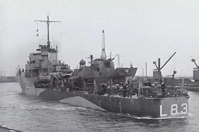 HMS Derwent from port quarter 