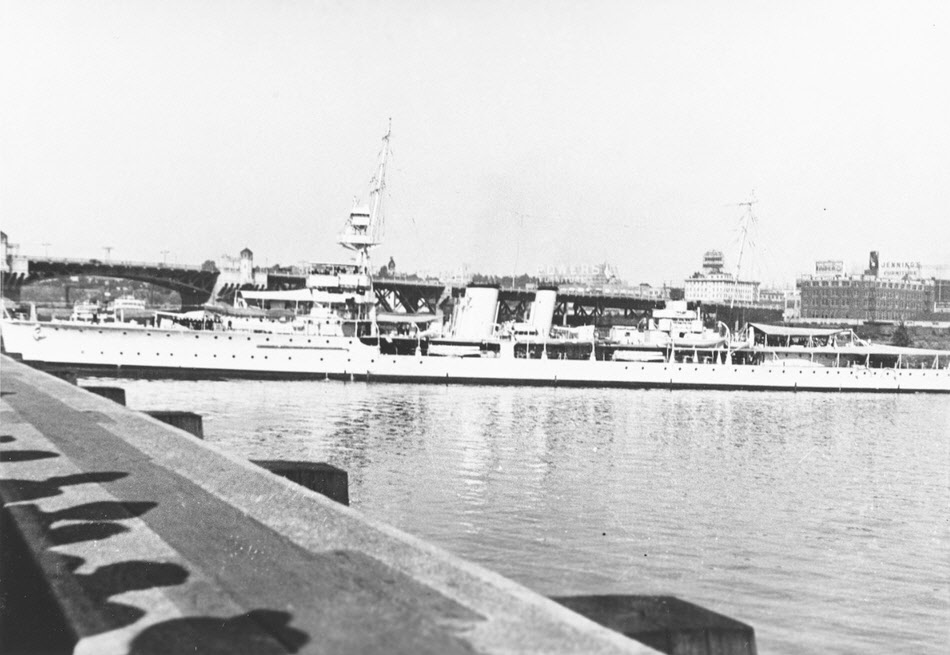 HMS Dragon at Portland, 1933 