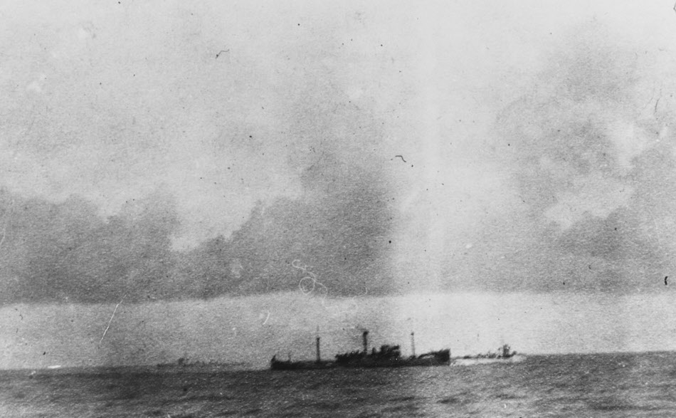 HMS Attacker and HMS Christopher helping HMS Dunraven, 1917 