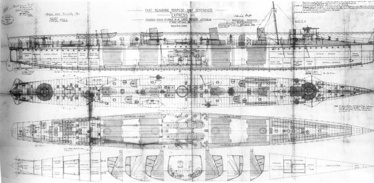 Plans of HMS Express 
