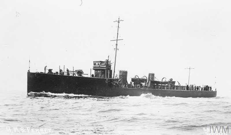 HMS Ferret from the left 