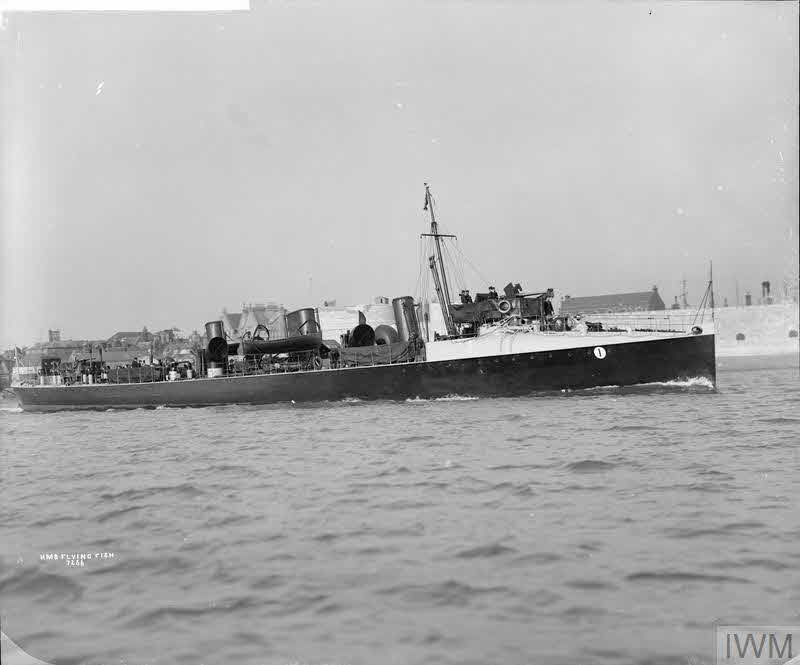 HMS Flying Fish from the right 