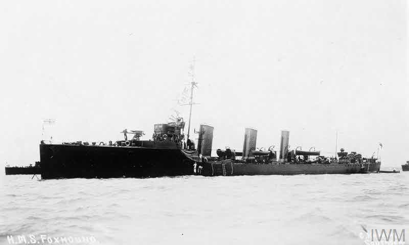 HMS Foxhound from the left 