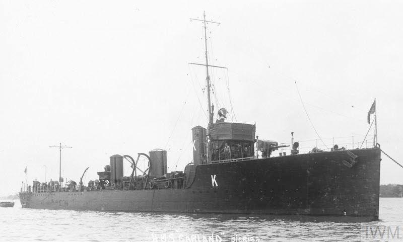 HMS Garland from the right 