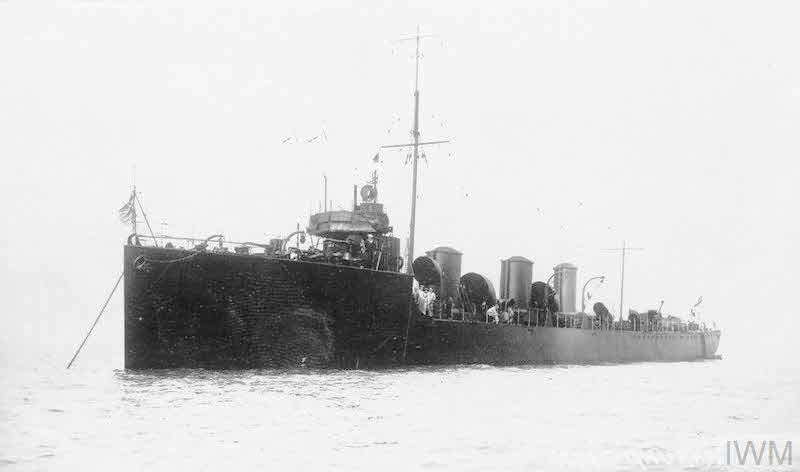 HMS Ghurka from the left 