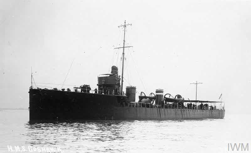 HMS Goshawk from the left