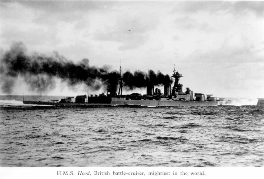 HMS Hood at speed 