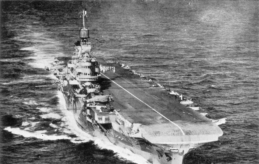 HMS Indefatigable with clear decks 