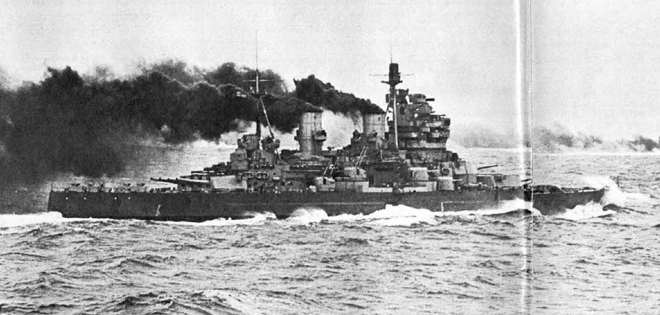 HMS King George V from the right-rear