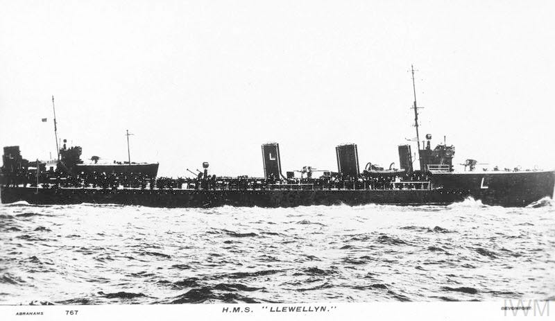 HMS Llewellyn from the right 