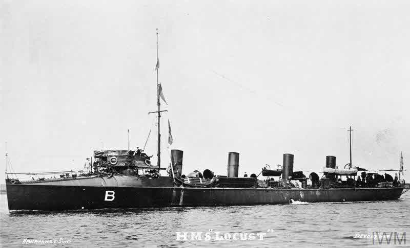 HMS Locust from the left 