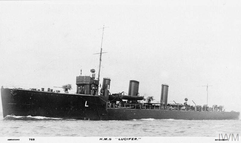 HMS Lucifer from the left 